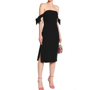 Milly Black Off Shoulder Dress